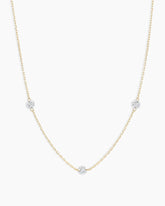 Floating Diamond Stationary Trio Necklace