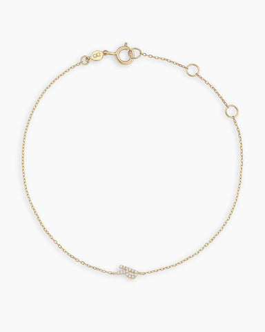 Diamond Pavé Alphabet Bracelet