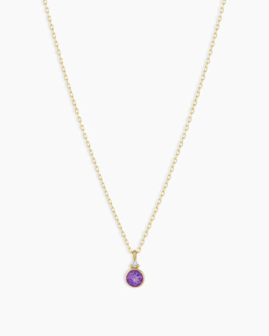 14k Gold Birthstone Necklace
