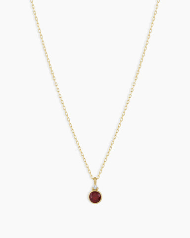 14k Gold Birthstone Necklace