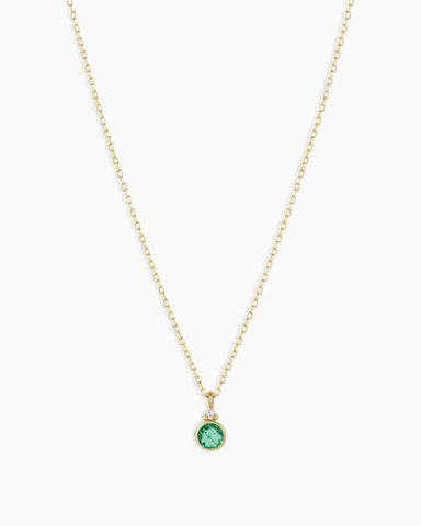 14k Gold Birthstone Necklace