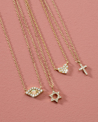 Diamond Star of David Necklace