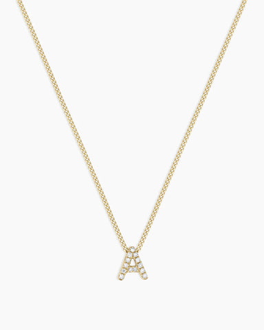 Diamond Alphabet Necklace