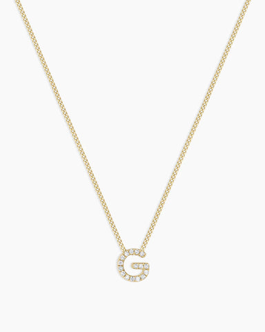 Diamond Alphabet Necklace