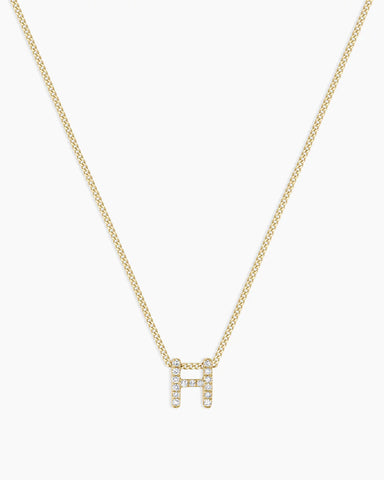 Diamond Alphabet Necklace