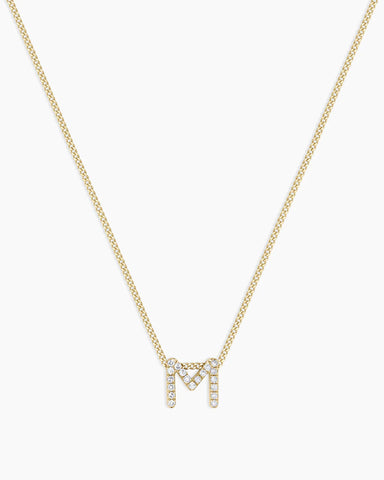 Diamond Alphabet Necklace