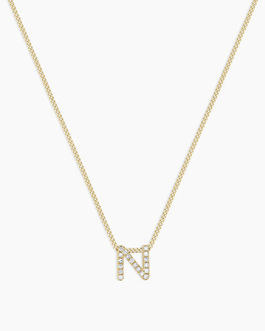 Diamond Alphabet Necklace
