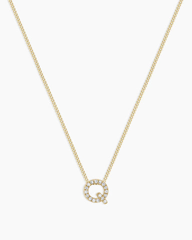 Diamond Alphabet Necklace