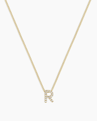 Diamond Alphabet Necklace