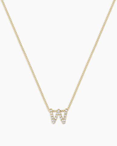 Diamond Alphabet Necklace