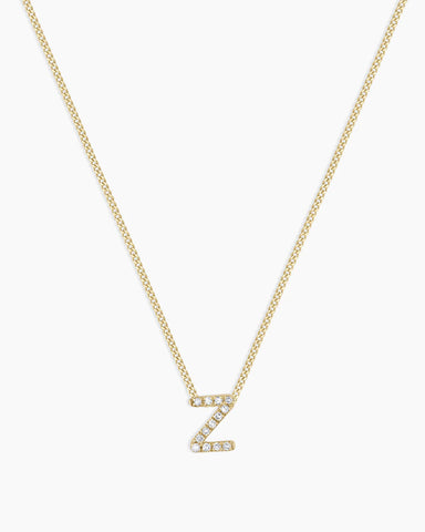 Diamond Alphabet Necklace