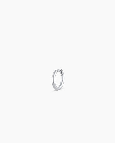14k White Gold Classic Single Huggie
