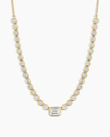 Lab Grown Diamond Emerald Row Necklace