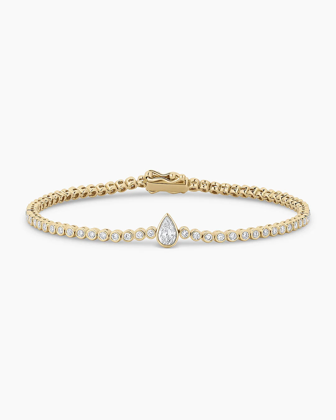 Lab Grown Diamond Pear Tennis Bracelet