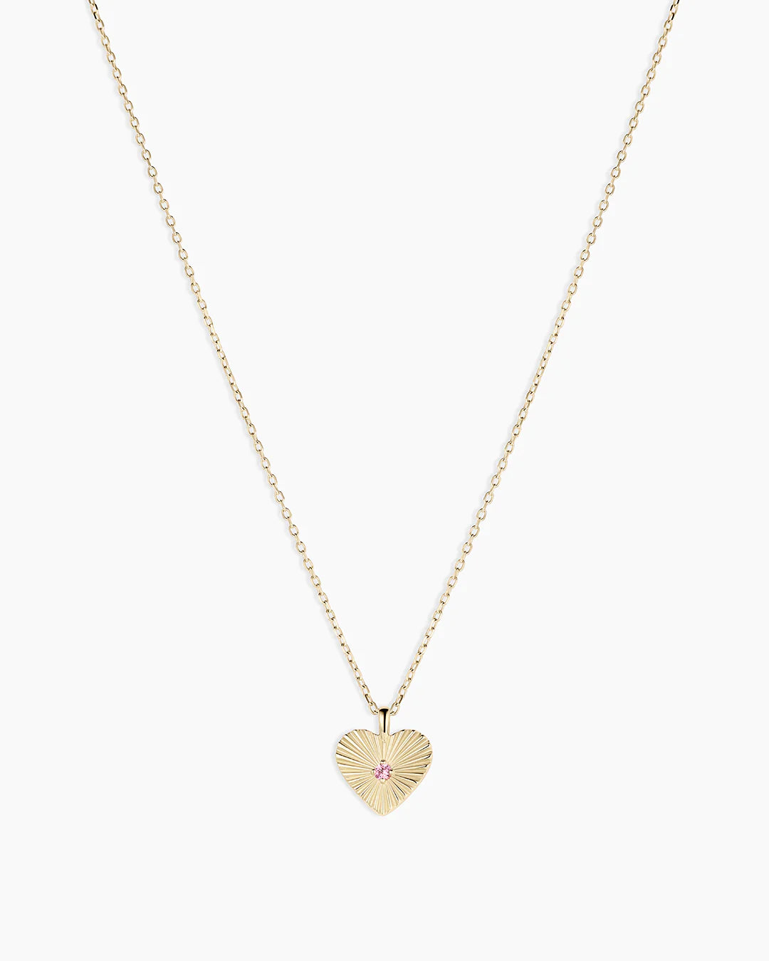 Pink Sapphire Vintage Heart Necklace