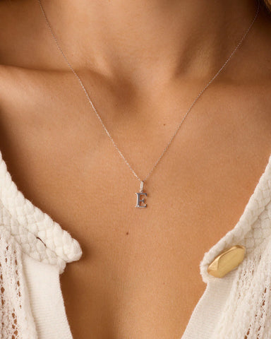 Diamond Vintage Alphabet Charm