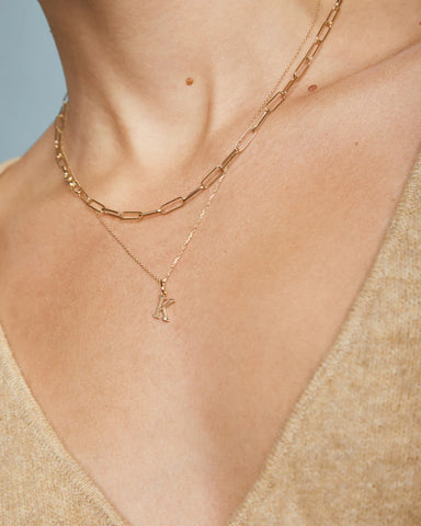 Diamond Vintage Alphabet Charm