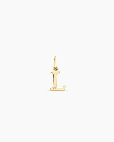 Diamond Vintage Alphabet Charm
