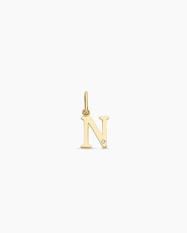 Diamond Vintage Alphabet Charm