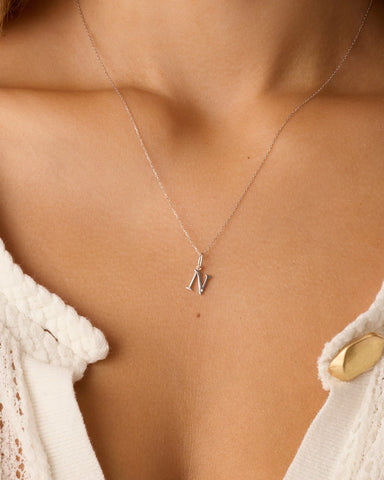 Diamond Vintage Alphabet Charm