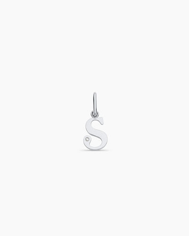 Diamond Vintage Alphabet Charm