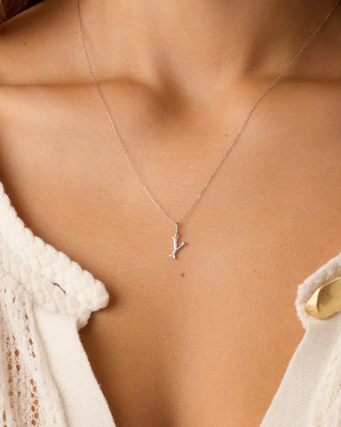 Diamond Vintage Alphabet Charm