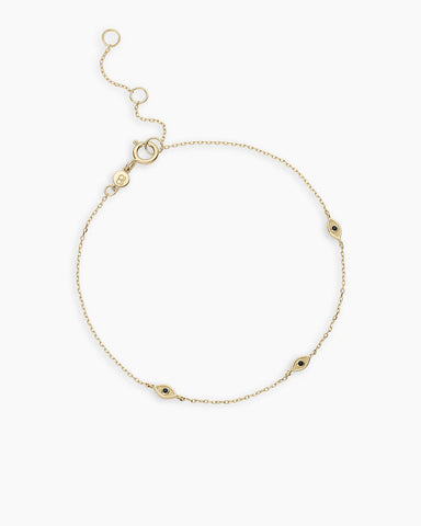 Black Onyx Evil Eye Bracelet