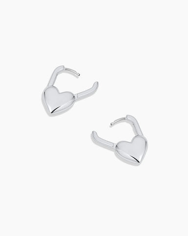 Heart Padlock Huggies