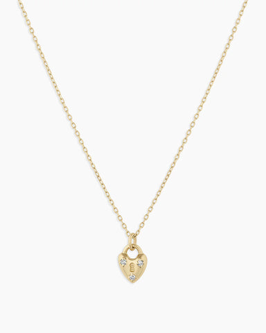 Diamond Bond Lock Necklace