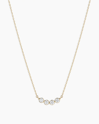 Lab Grown Diamond Halo Cluster Necklace