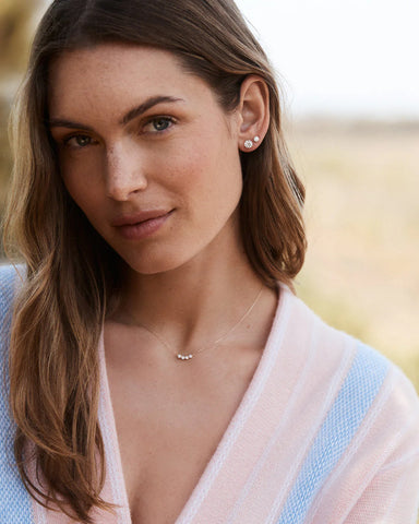 Lab Grown Diamond Halo Cluster Necklace