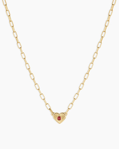 Birthstone Heart Necklace