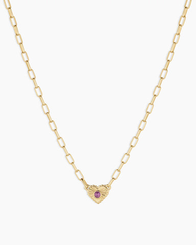 Birthstone Heart Necklace