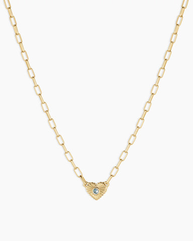 Birthstone Heart Necklace