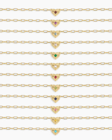 Birthstone Heart Necklace