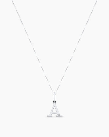 Diamond Vintage Alphabet Charm Necklace
