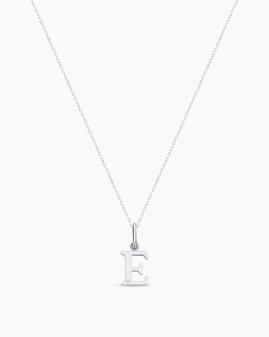 Diamond Vintage Alphabet Charm Necklace