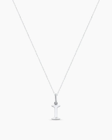 Diamond Vintage Alphabet Charm Necklace