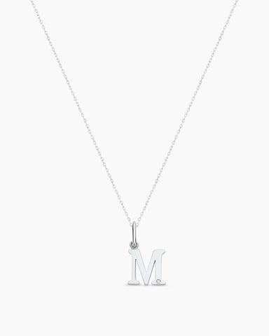 Diamond Vintage Alphabet Charm Necklace