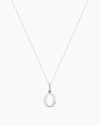 Diamond Vintage Alphabet Charm Necklace