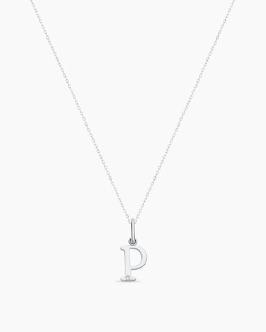 Diamond Vintage Alphabet Charm Necklace