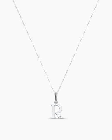 Diamond Vintage Alphabet Charm Necklace