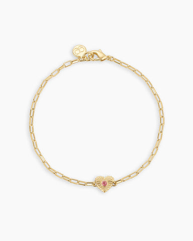 Birthstone Heart Bracelet