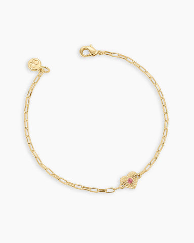 Birthstone Heart Bracelet