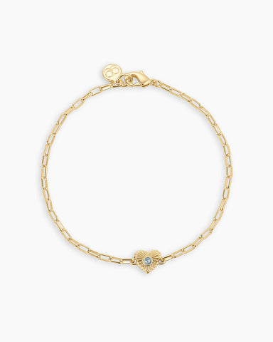 Birthstone Heart Bracelet