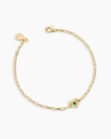 Birthstone Heart Bracelet