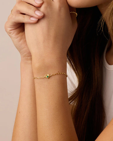 Birthstone Heart Bracelet