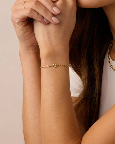 Birthstone Heart Bracelet