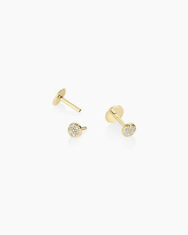 Diamond Pavé Flat Back Studs