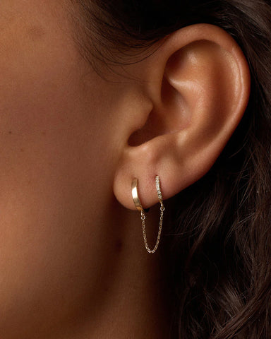 Diamond Double Huggie